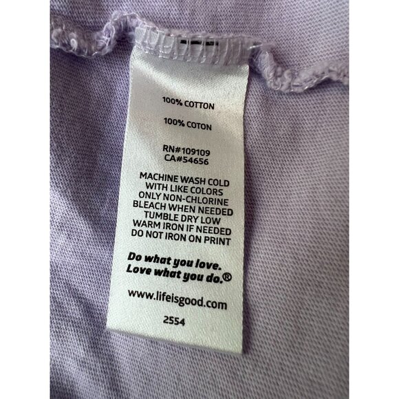 Life is Good Tee Shirt Small Purple Daisy Flower Graphic T-Shirt Vintage Spring - Picture 6 of 9